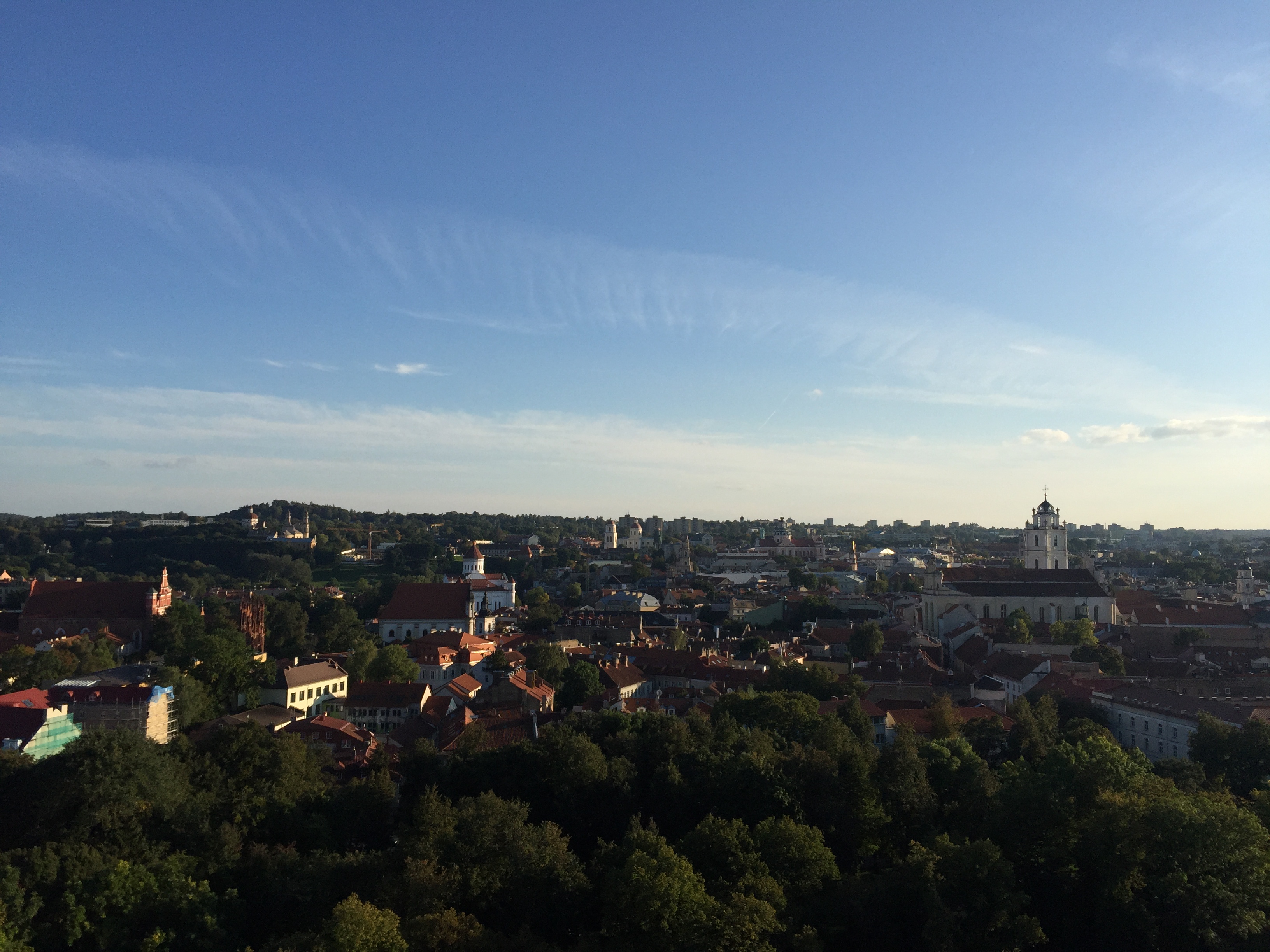 View of Vilnius Old Town from the top of Gediminas' Tower