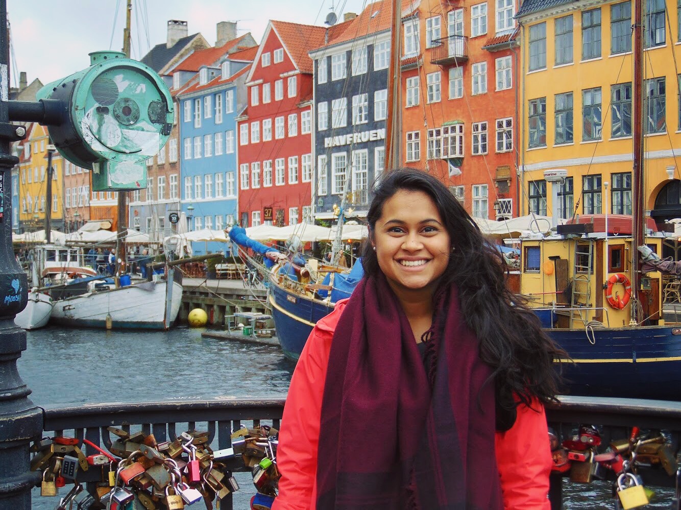 Me in front of Nyhavn, Copenhagen's iconic port