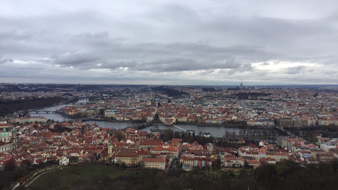View of Prague from atop Petrin Tower