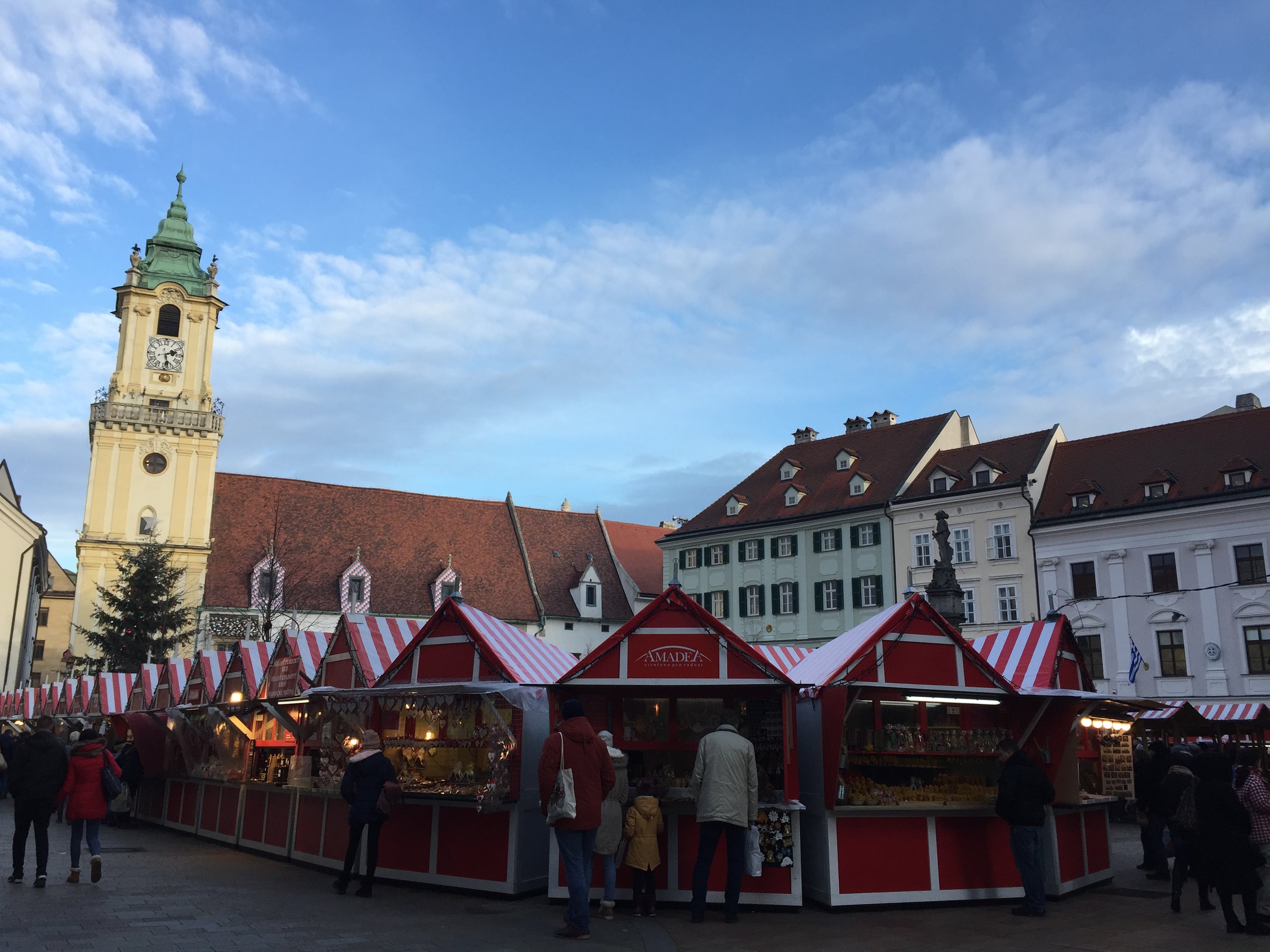 Christmas Market in Bratislava's Main Square